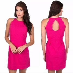 Lauren James Pink Scalloped Dress Raspberry Landry